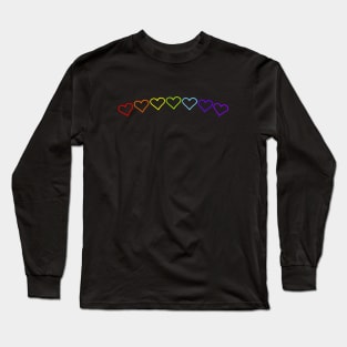 Proud rainbow hearts Long Sleeve T-Shirt